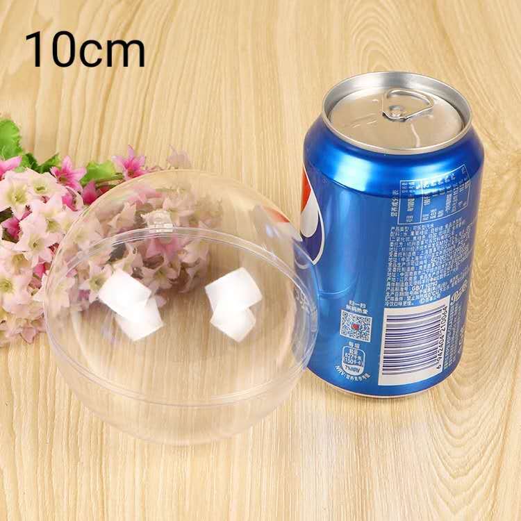 圣诞透明球 塑料球空心球两半开10个套装挂饰 装饰球10cm10个装