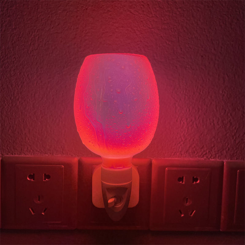 爆款香薰融蜡灯粉色水滴香氛氛围灯加热无烟无火炫彩小夜灯