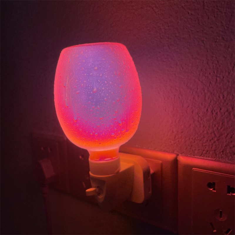 爆款香薰融蜡灯粉色水滴香氛氛围灯加热无烟无火炫彩小夜灯