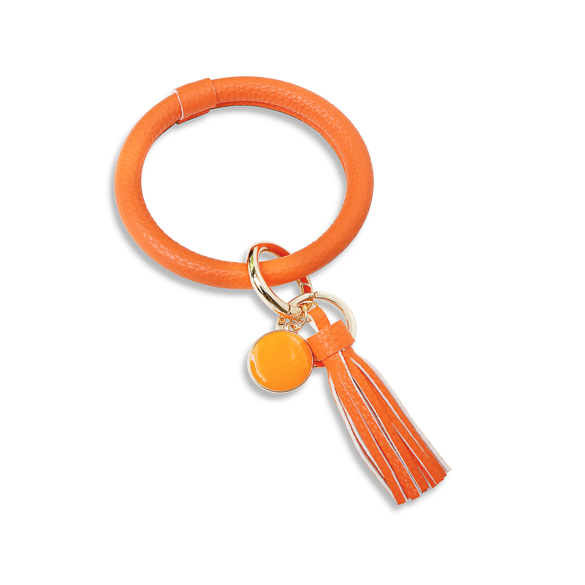 跨境爆款欧美手腕手镯钥匙扣挂件PU流苏皮革手环钥匙圈女厂家直销