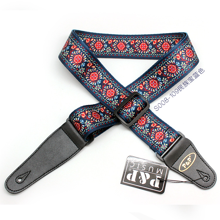 PP吉他背带 民族 向日葵花 乐器配件 吉它带 吉他肩带 斜背吉他带