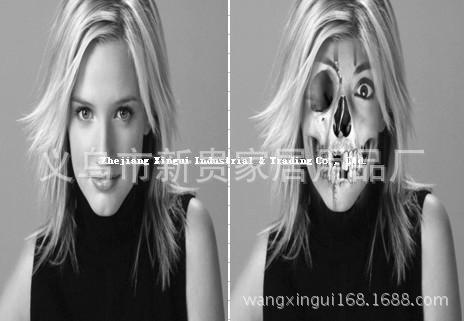 亚马逊ebay爆款万圣节3D人变脸面相片框舞台装饰道具恐怖整蛊跨境