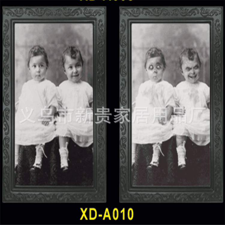 亚马逊ebay爆款万圣节3D人变脸面相片框舞台装饰道具恐怖整蛊跨境