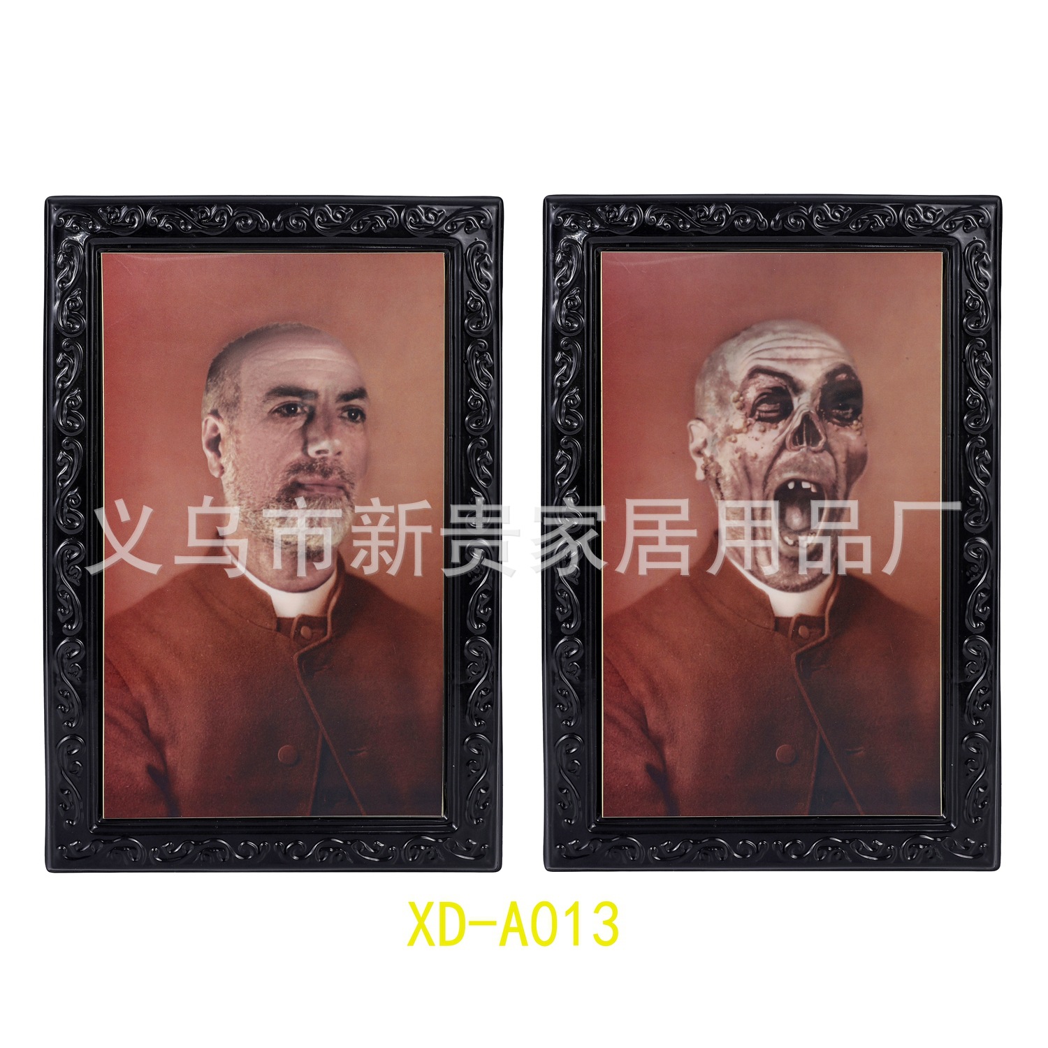 亚马逊ebay爆款万圣节3D人变脸面相片框舞台装饰道具恐怖整蛊跨境