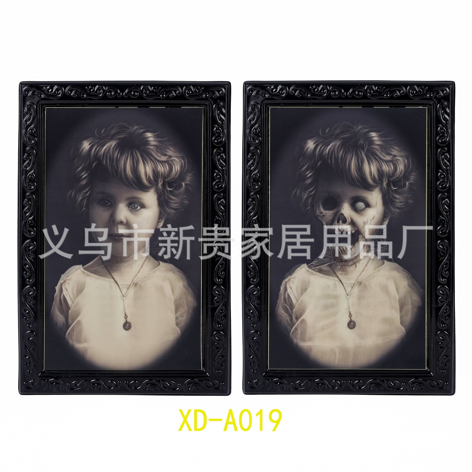 亚马逊ebay爆款万圣节3D人变脸面相片框舞台装饰道具恐怖整蛊跨境