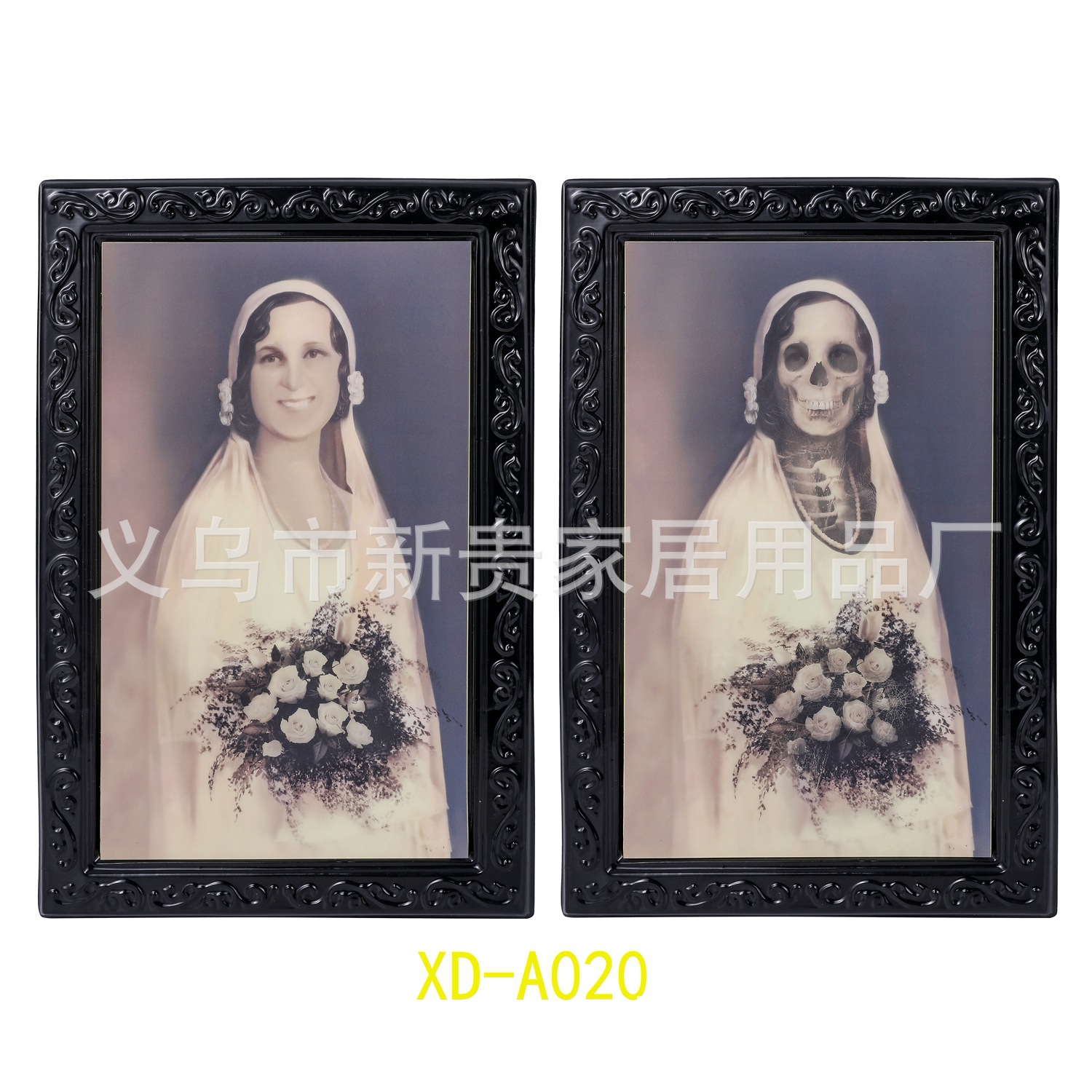 亚马逊ebay爆款万圣节3D人变脸面相片框舞台装饰道具恐怖整蛊跨境