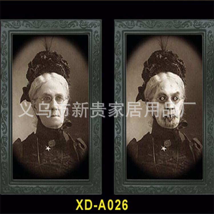 亚马逊ebay爆款万圣节3D人变脸面相片框舞台装饰道具恐怖整蛊跨境