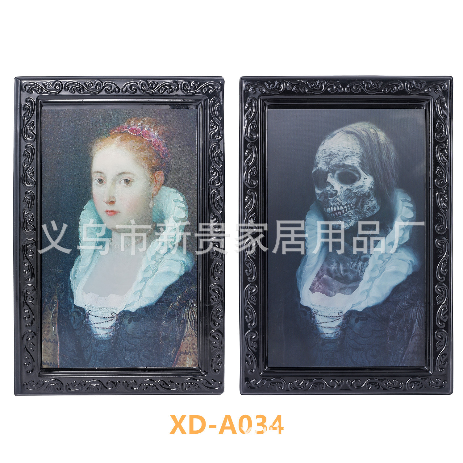 亚马逊ebay爆款万圣节3D人变脸面相片框舞台装饰道具恐怖整蛊跨境