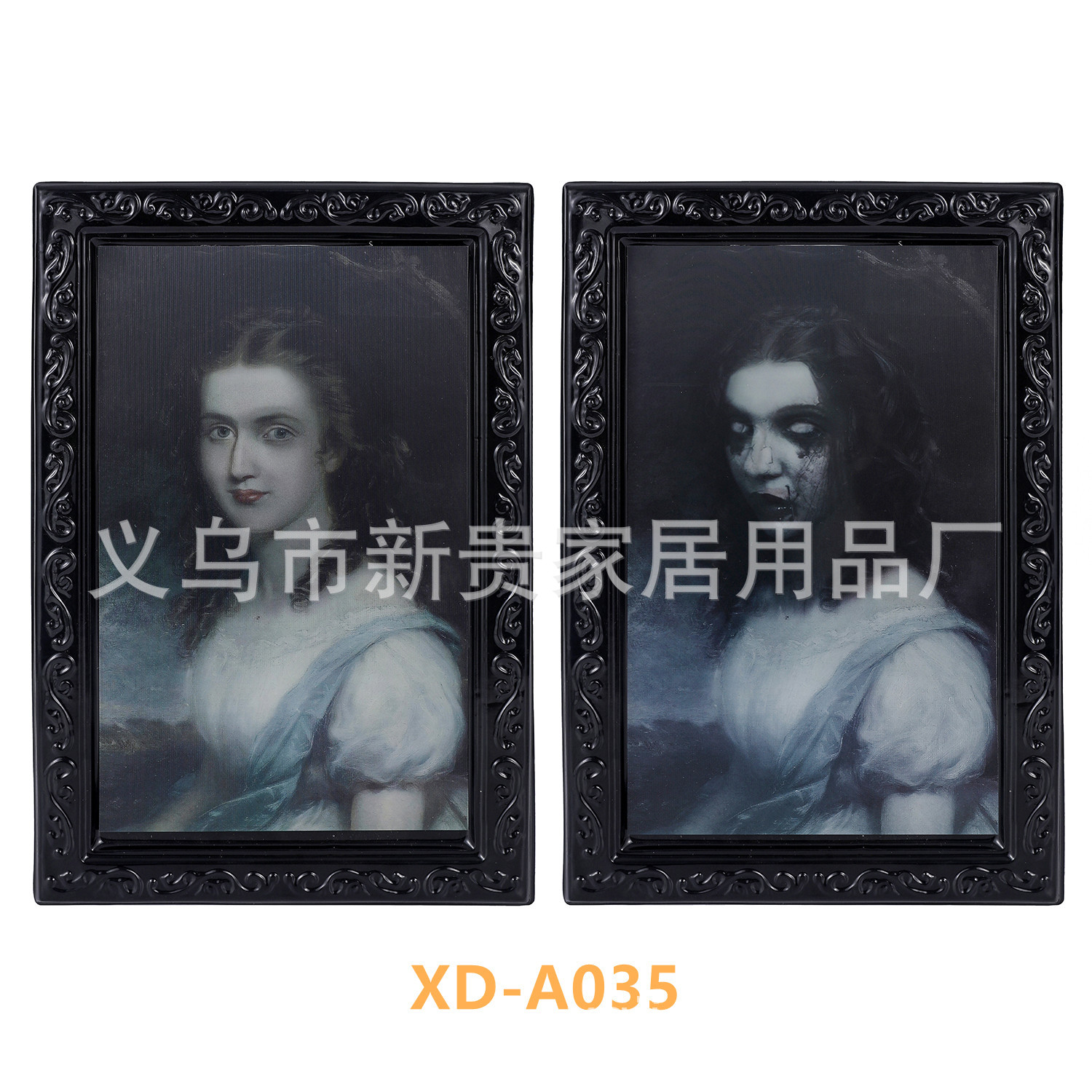 亚马逊ebay爆款万圣节3D人变脸面相片框舞台装饰道具恐怖整蛊跨境
