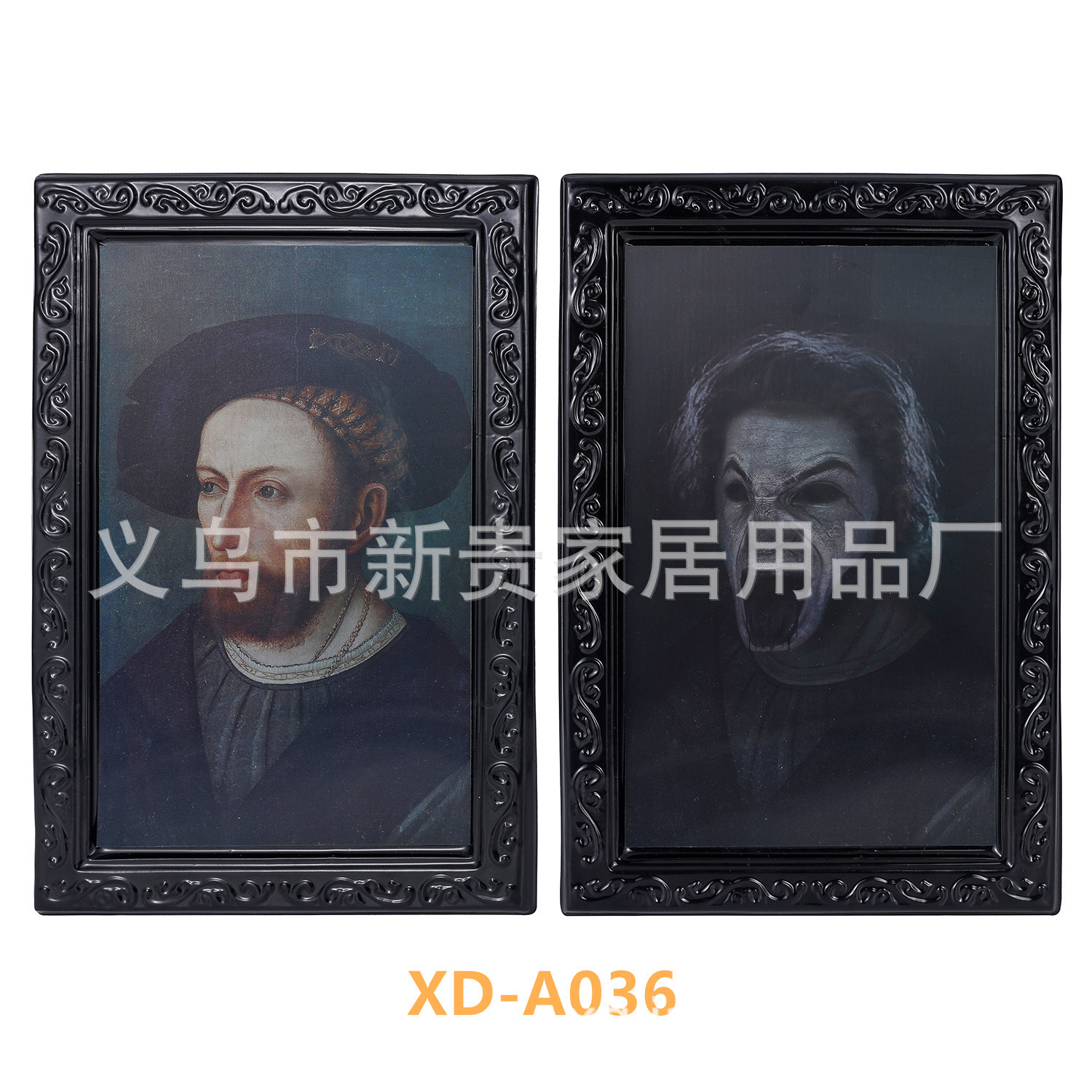 亚马逊ebay爆款万圣节3D人变脸面相片框舞台装饰道具恐怖整蛊跨境