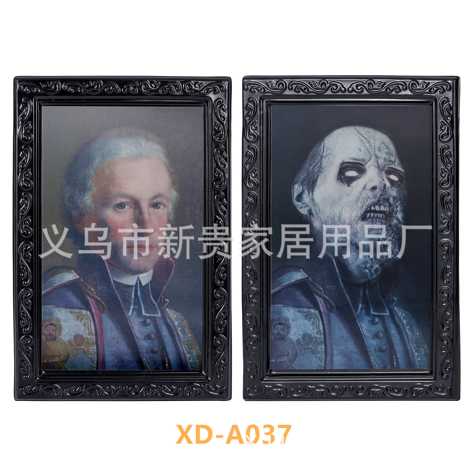 亚马逊ebay爆款万圣节3D人变脸面相片框舞台装饰道具恐怖整蛊跨境