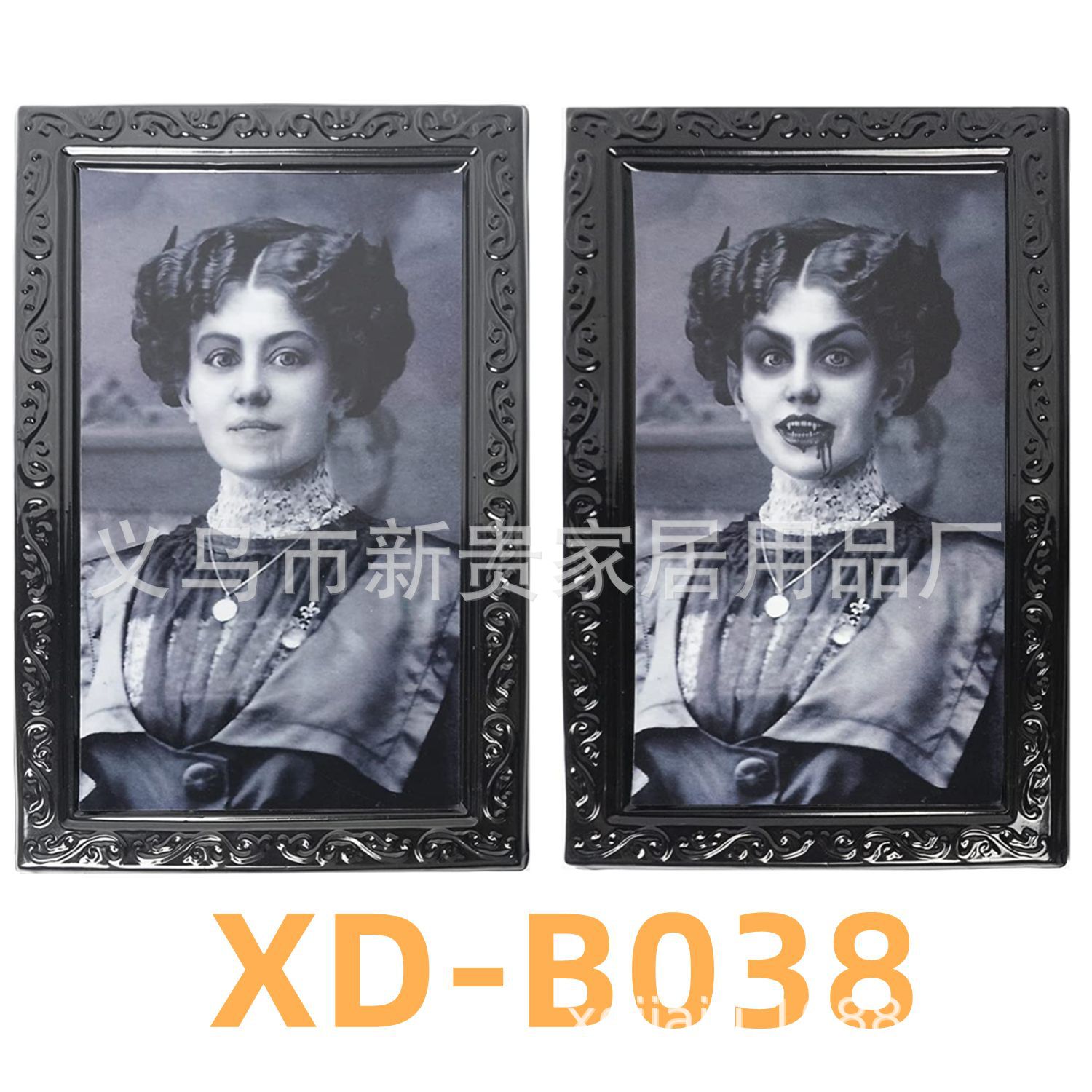 亚马逊ebay爆款万圣节3D人变脸面相片框舞台装饰道具恐怖整蛊跨境