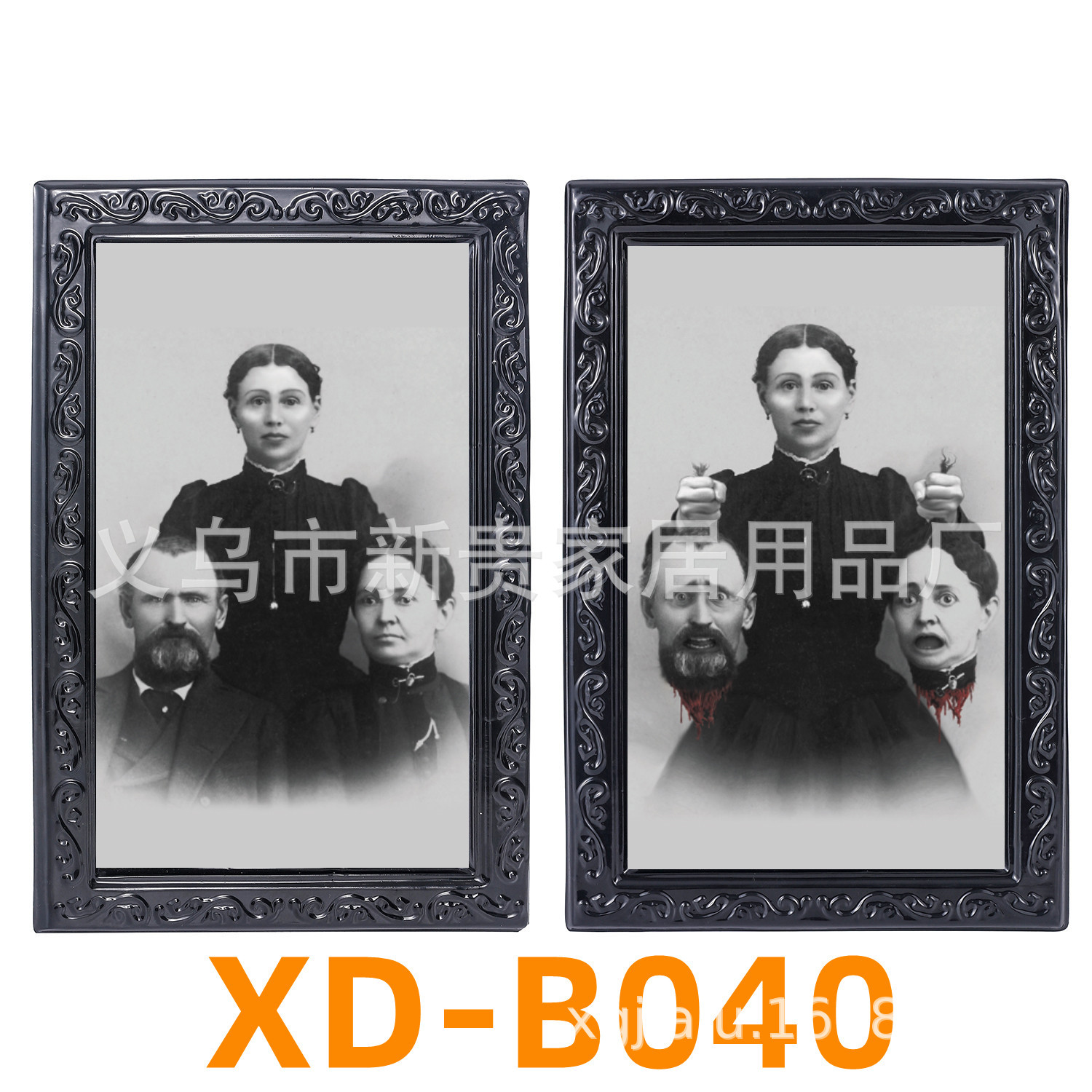 亚马逊ebay爆款万圣节3D人变脸面相片框舞台装饰道具恐怖整蛊跨境