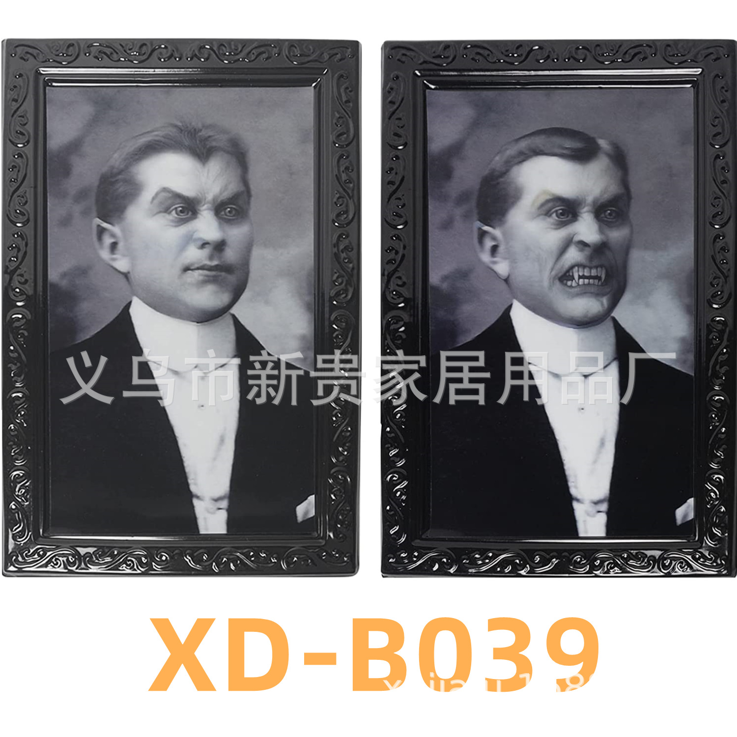 亚马逊ebay爆款万圣节3D人变脸面相片框舞台装饰道具恐怖整蛊跨境