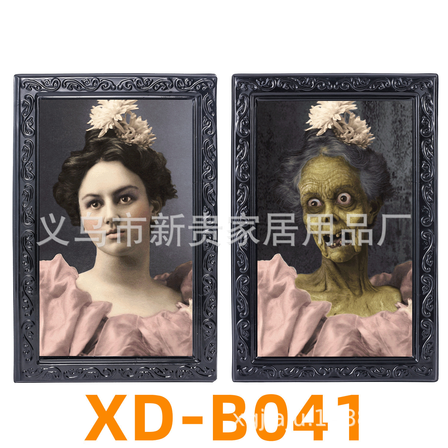 亚马逊ebay爆款万圣节3D人变脸面相片框舞台装饰道具恐怖整蛊跨境