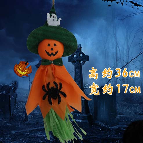 跨境爆款酒店幼儿园鬼屋万圣节装饰道具用品幽灵拉花鬼节吊饰南瓜