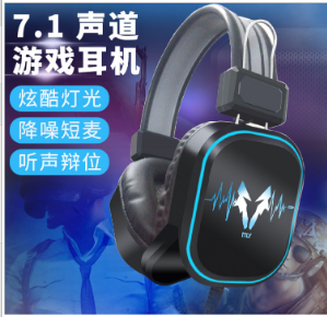 M3双3.5声道发光版游戏耳机DNPJ047-Red