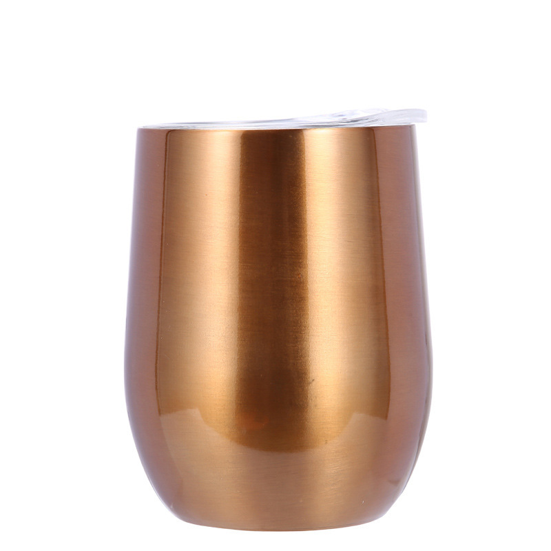 12oz鸡蛋杯真空U型swig蛋杯双层304不锈钢 蛋壳杯 红酒杯:金色/12oz-350ml