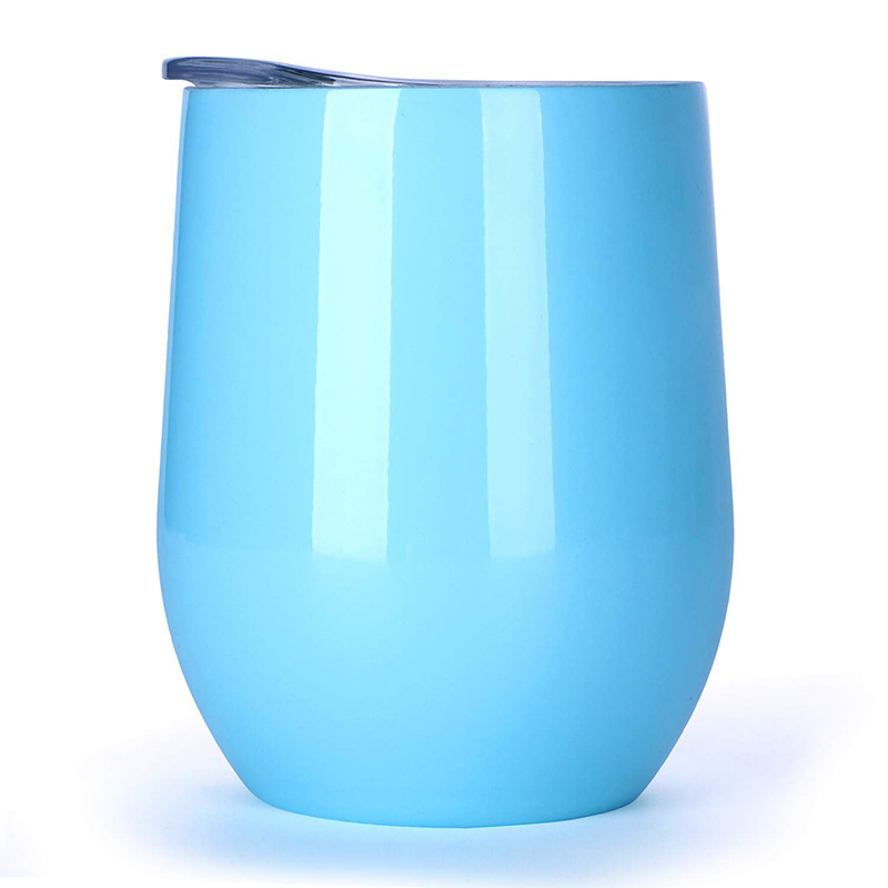 12oz鸡蛋杯真空U型swig蛋杯双层304不锈钢 蛋壳杯 红酒杯:蓝色/12oz-350ml