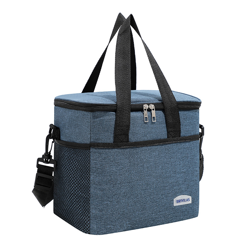 午餐包大容量冰包外出游玩保温包大号藏青