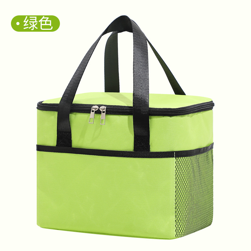 午餐包大容量冰包外出游玩保温包方形保温包绿色