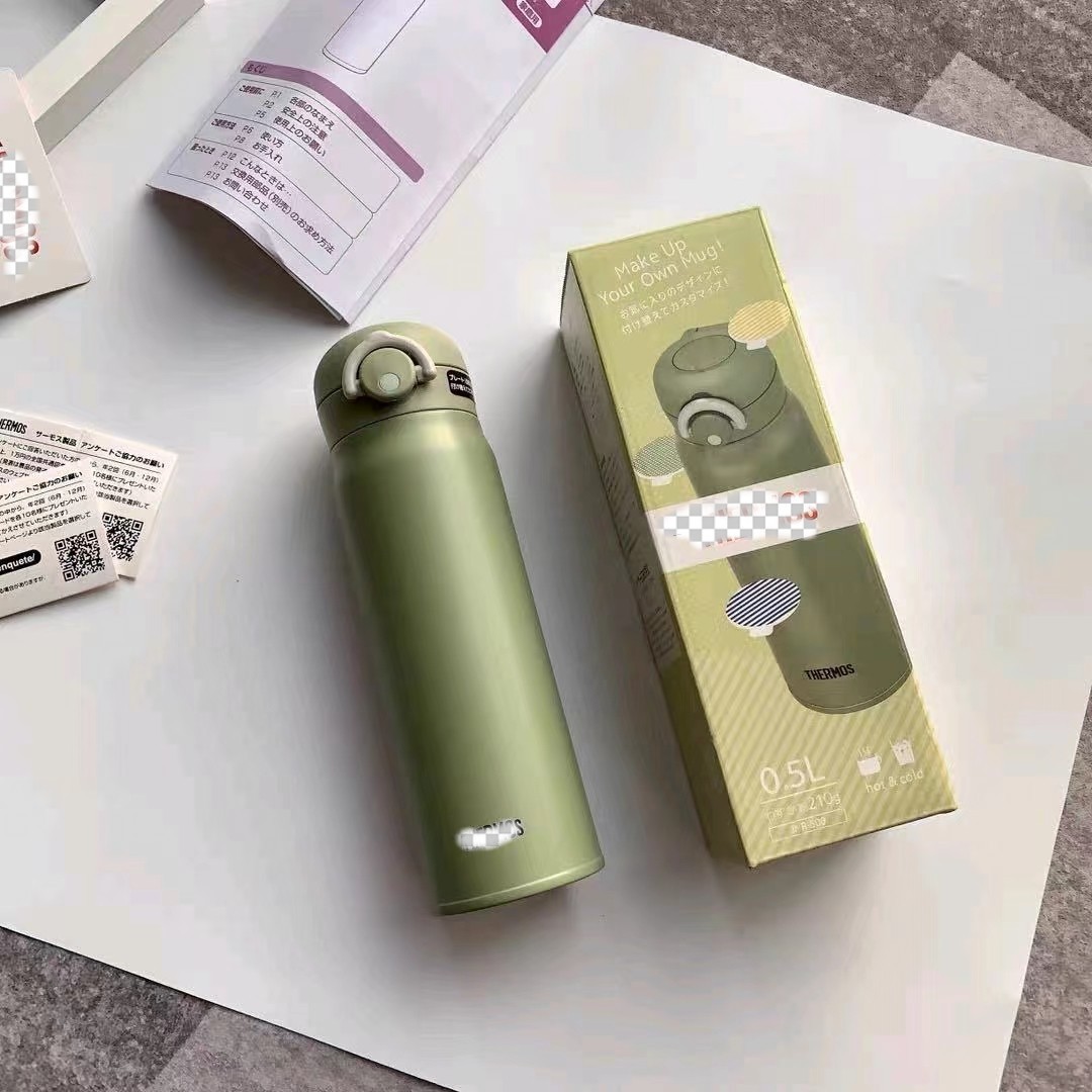 跨境史努比联名膳魔s保温杯 不锈钢爆款牛油果男女便携礼品网红杯:大号 500ml/350ml-500ml