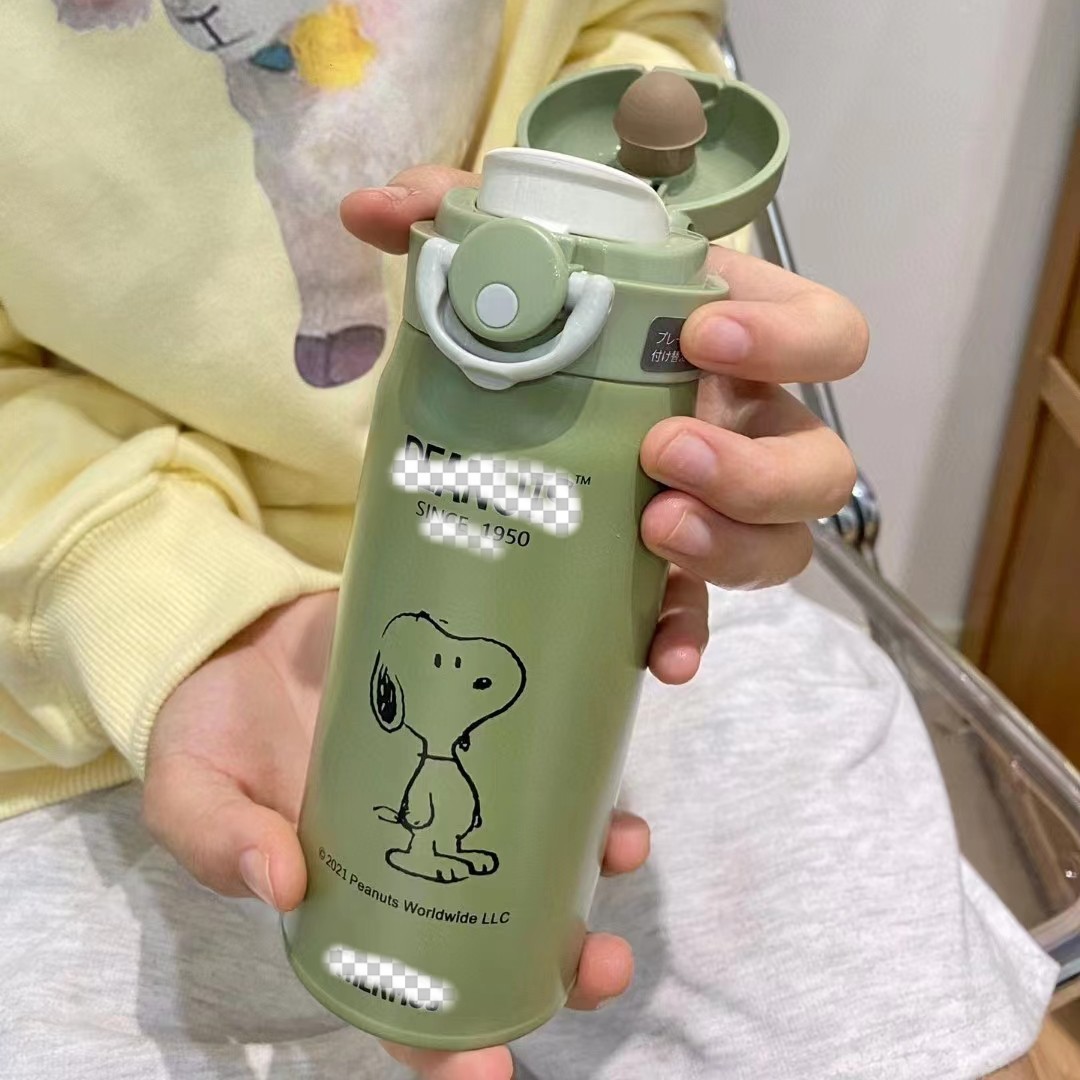 跨境史努比联名膳魔s保温杯 不锈钢爆款牛油果男女便携礼品网红杯:史努比 小号 350ml/350ml-500ml