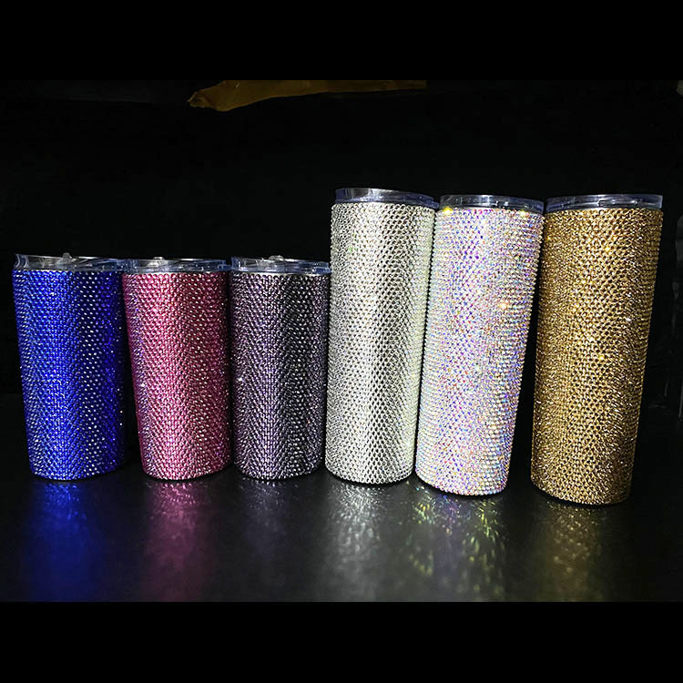 镶钻车载直杯贴钻304不锈钢16OZ20OZ直身杯网红爆款可制LOGO.:Bear MAMA/16OZ /480ml