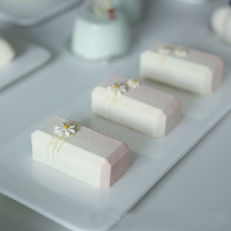 6连金砖慕斯模DIY烘焙模跨境法式甜品模硅胶蛋糕模亚马逊爆款