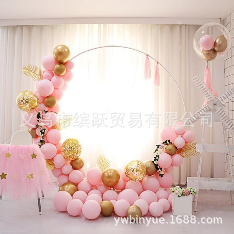 跨境爆款网红马卡龙气球链套餐生日布置气球派对用品装饰气球套装