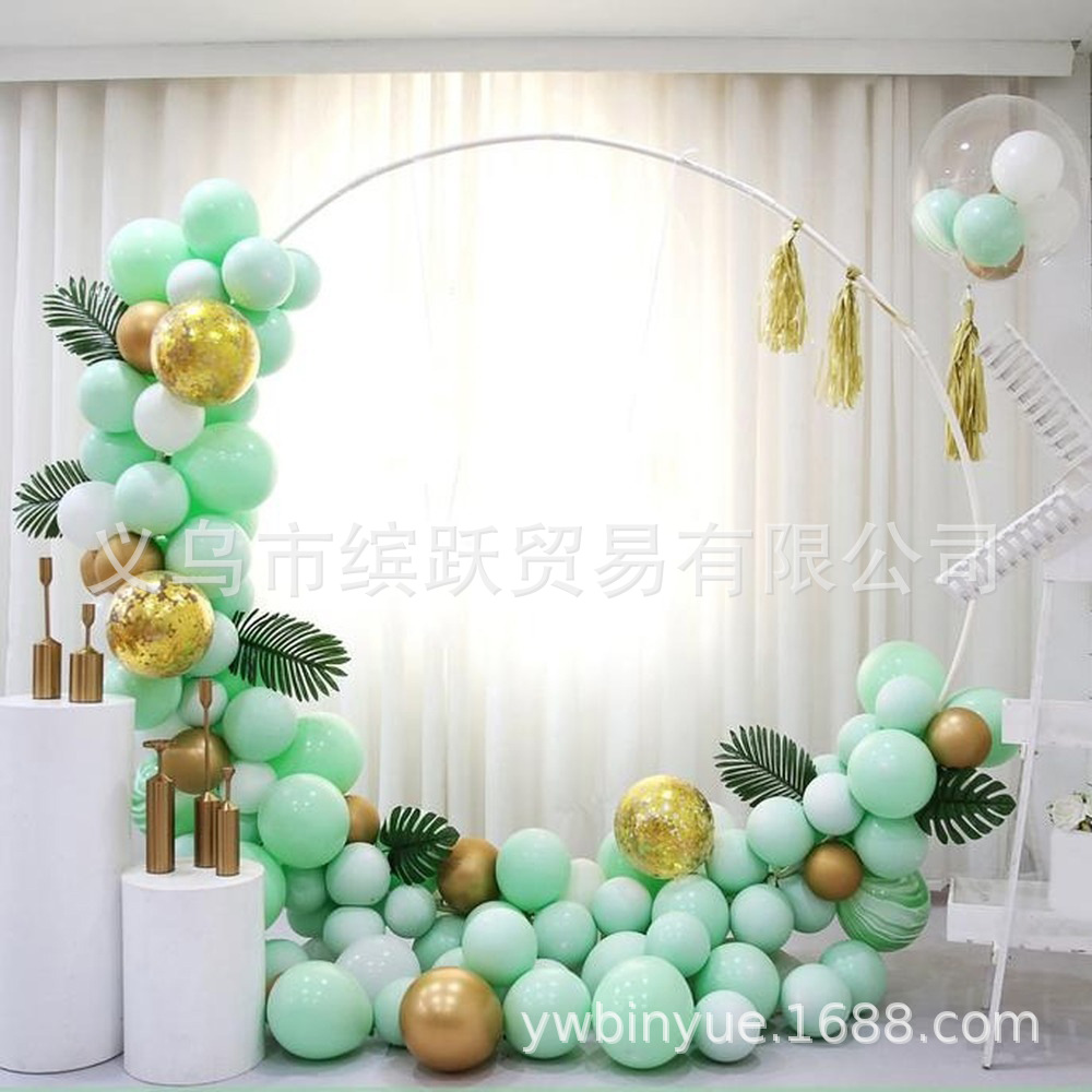 跨境爆款网红马卡龙气球链套餐生日布置气球派对用品装饰气球套装