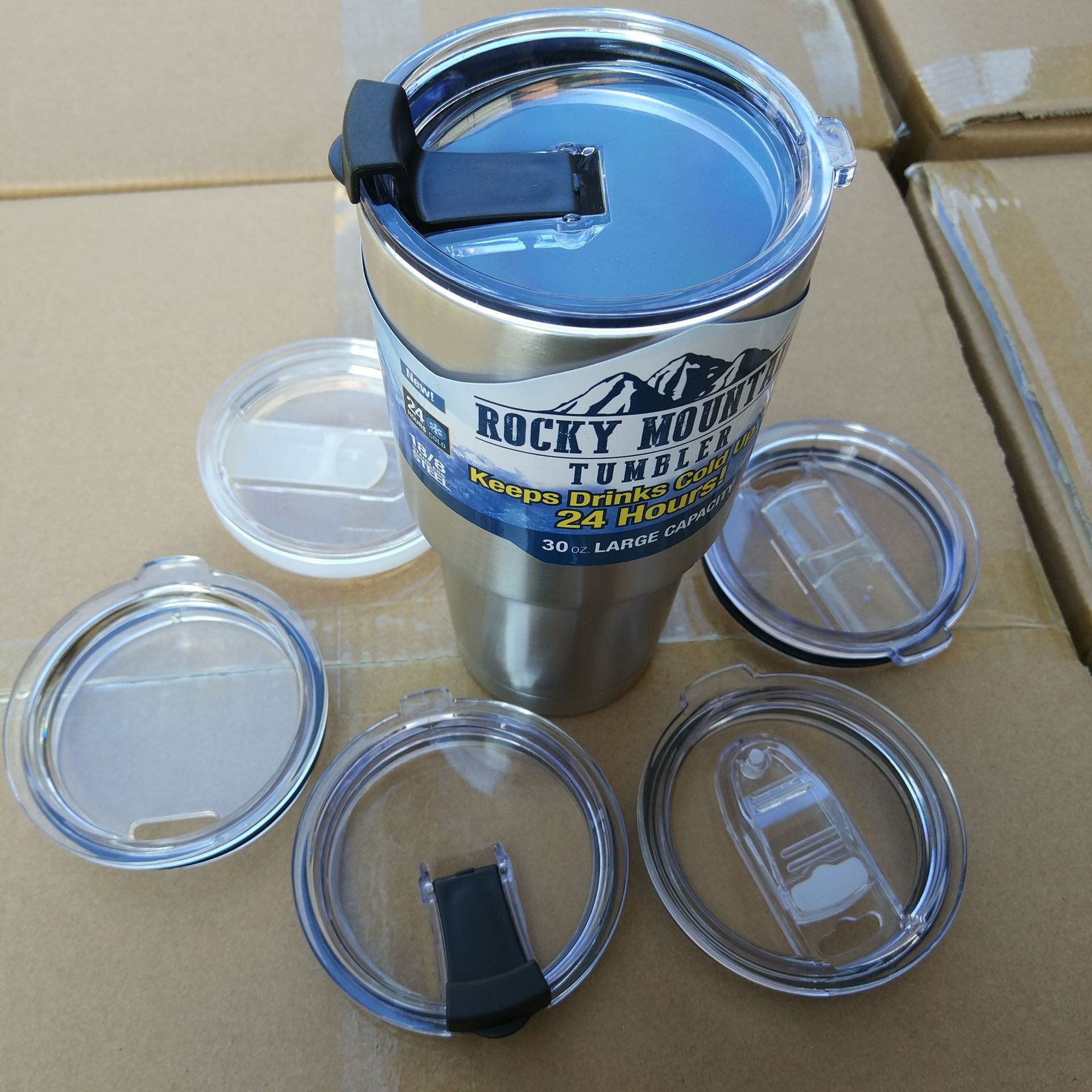 跨境爆款货源304不锈钢真空冰霸杯 户外保冰啤酒杯车载水杯