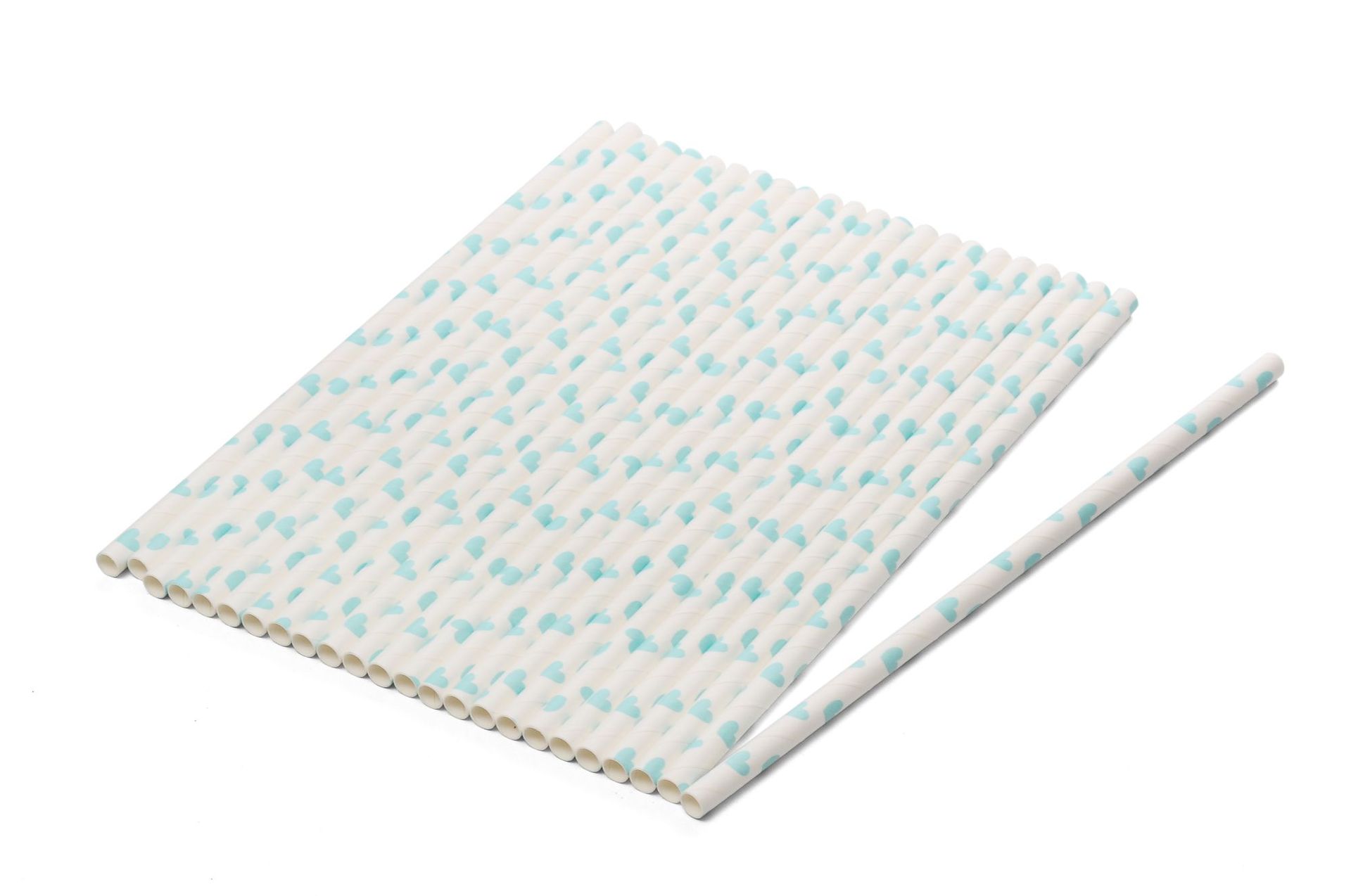 新品爆款环保可降解牛皮纸爱心纸吸管饮料吸管