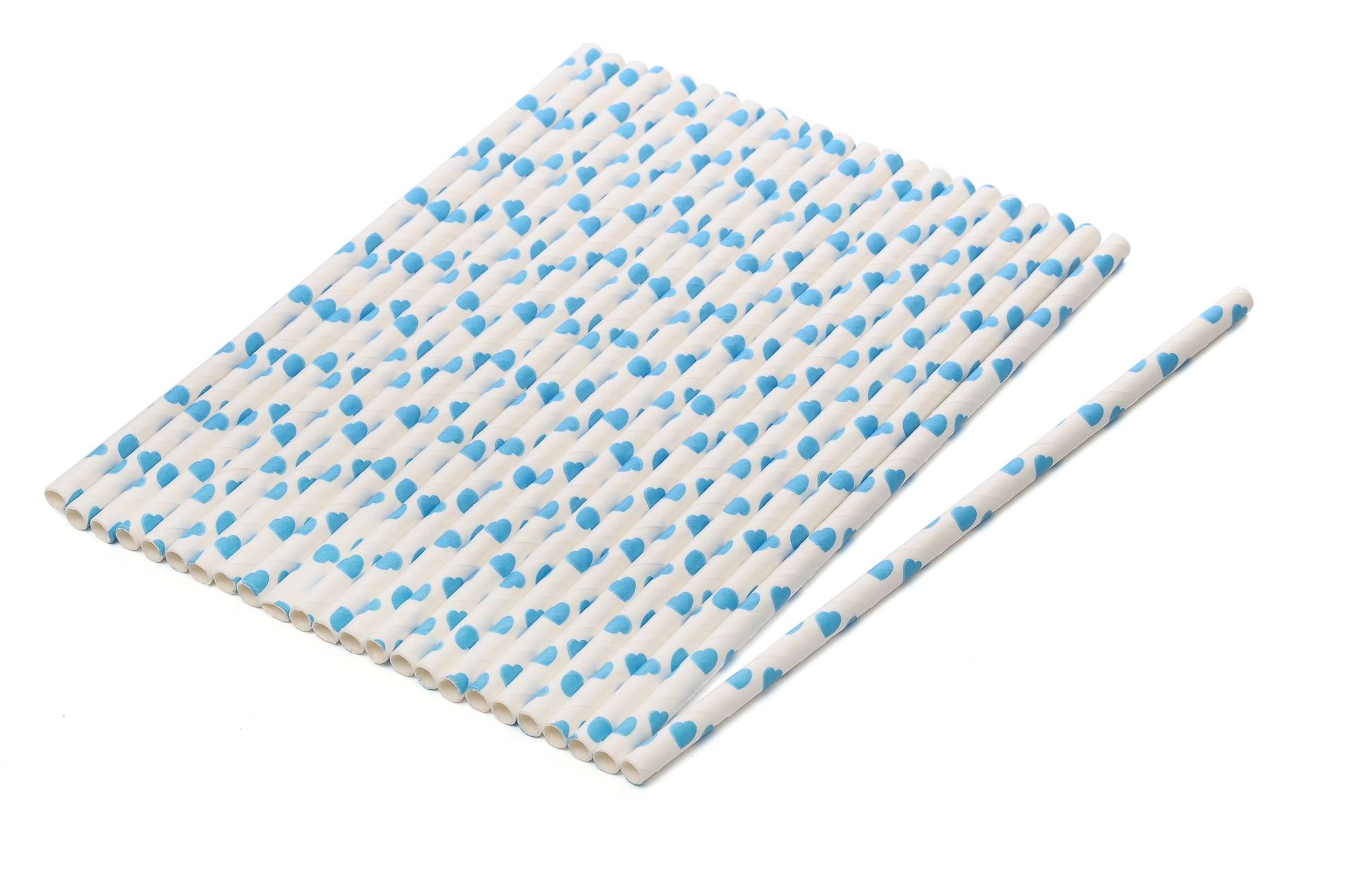 新品爆款环保可降解牛皮纸爱心纸吸管饮料吸管