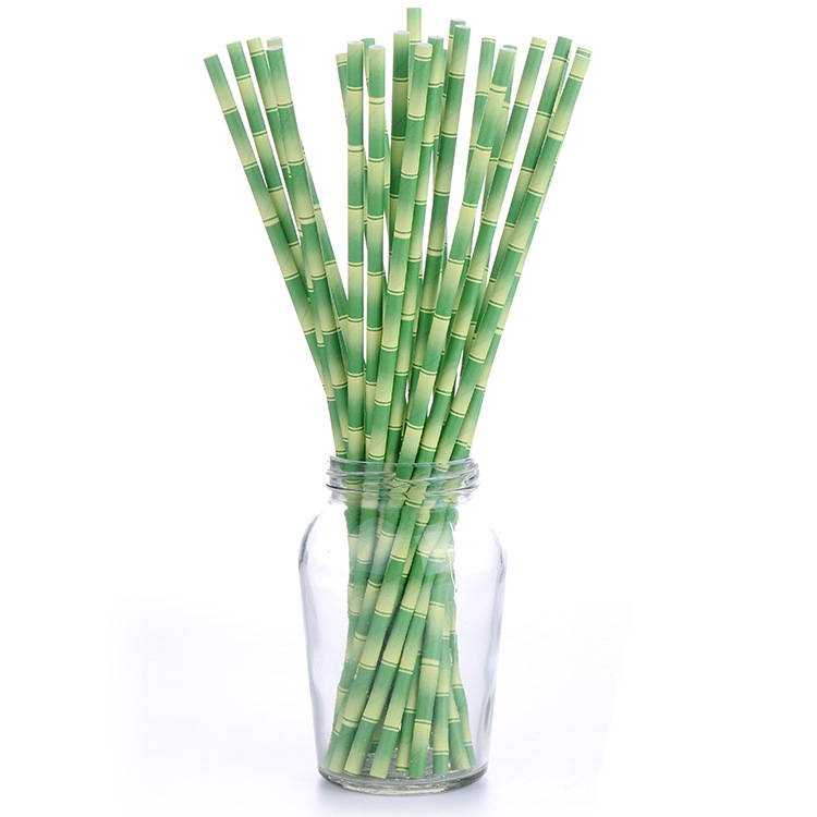 环保可降解纸吸管 10mm竹子牛皮纸吸管果粒吸管