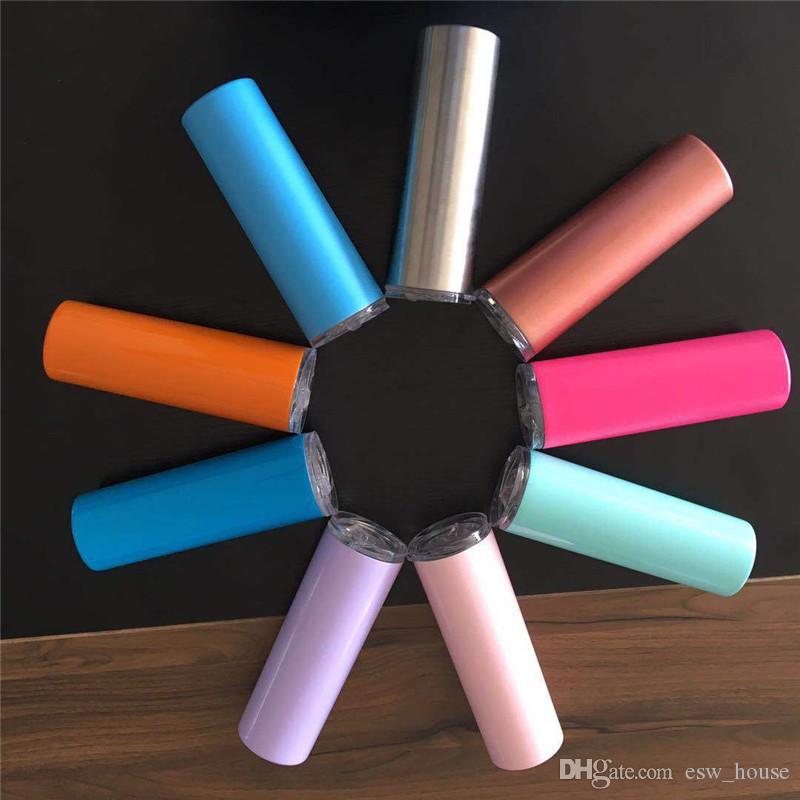 跨境爆款 20oz 带吸管保温杯直身杯 600ml双层304不锈钢可定制