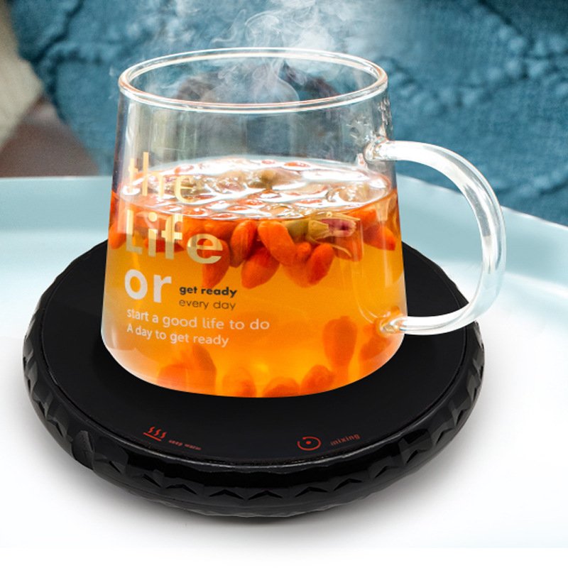 抖音跨境爆款恒温搅拌杯垫 创意咖啡暖杯垫保温恒温搅拌礼品定制