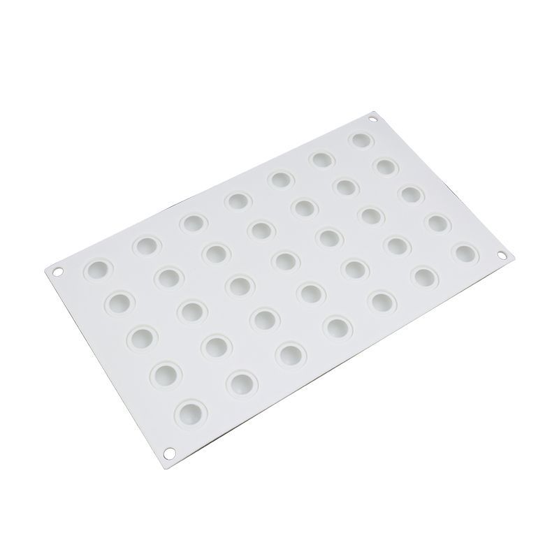 跨境爆款35连松露烘焙模具硅胶圆形酸奶山楂球巧克力内陷蛋糕磨具