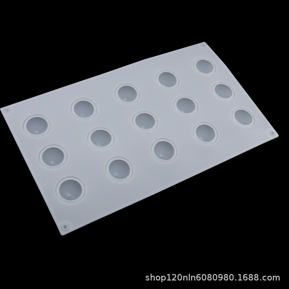 跨境爆款35连松露烘焙模具硅胶圆形酸奶山楂球巧克力内陷蛋糕磨具