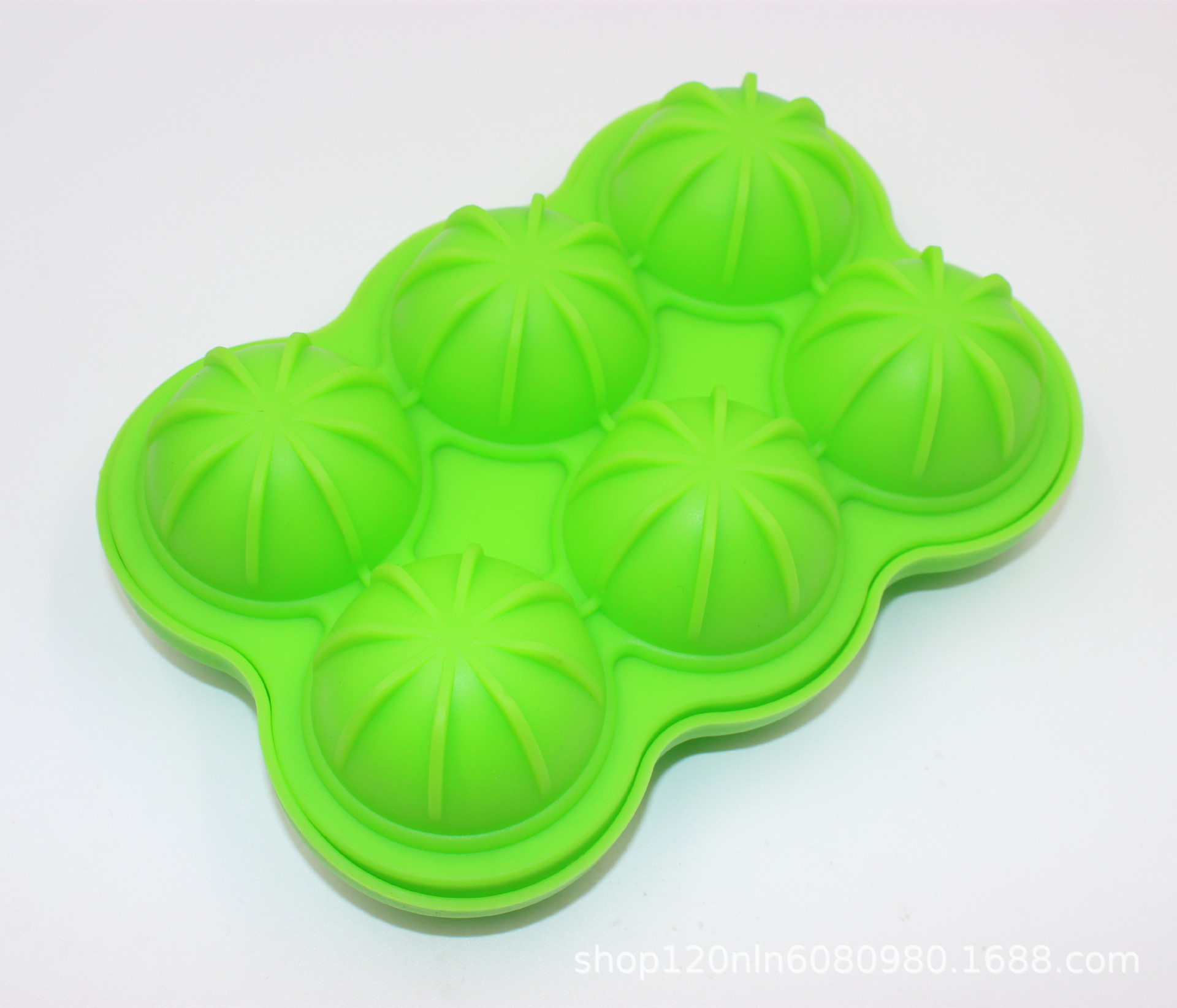 跨境爆款六连冰球模具 创意圆形冻冰块冰格硅胶6孔圆球烘焙制冰盒