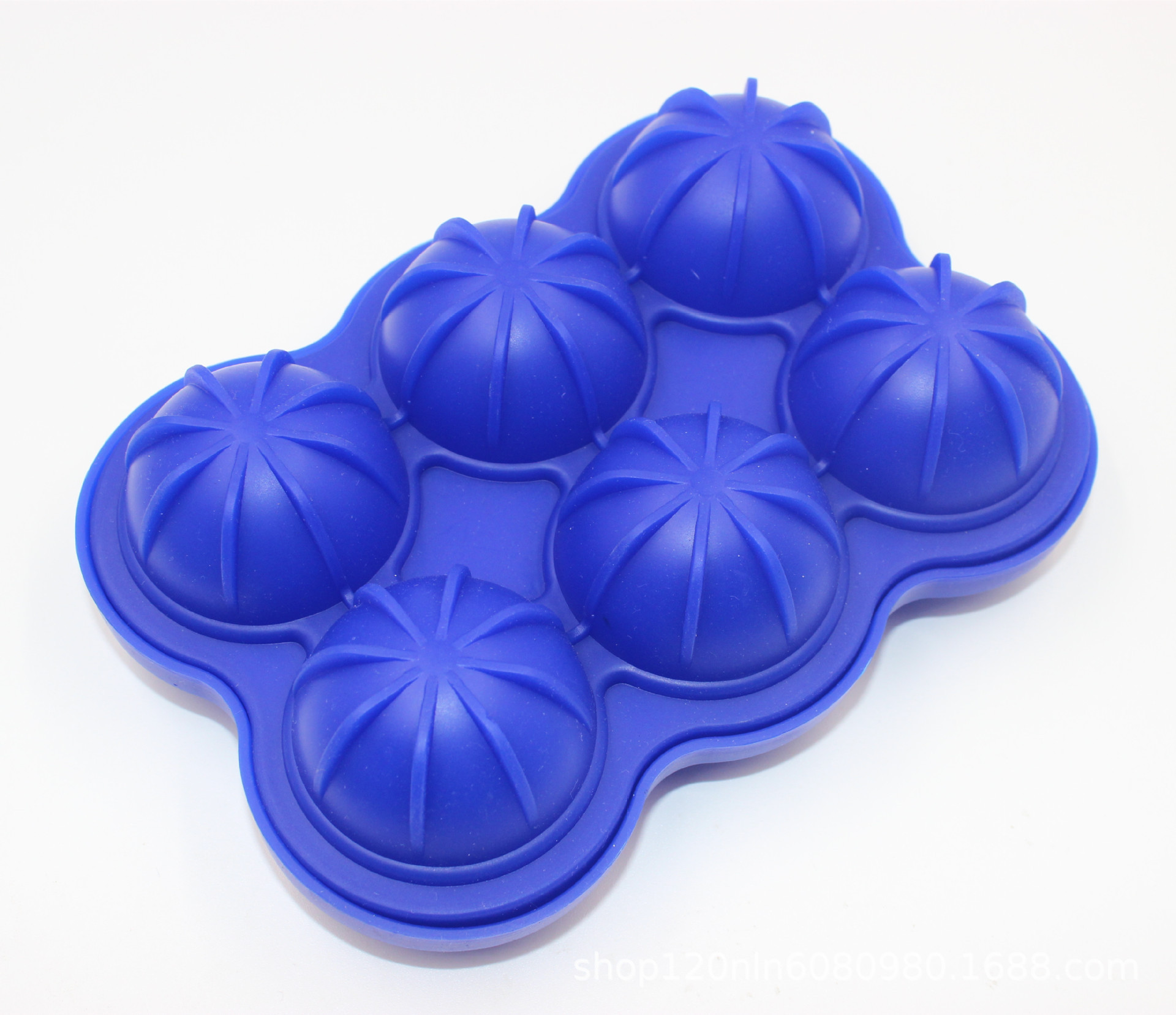 跨境爆款六连冰球模具 创意圆形冻冰块冰格硅胶6孔圆球烘焙制冰盒