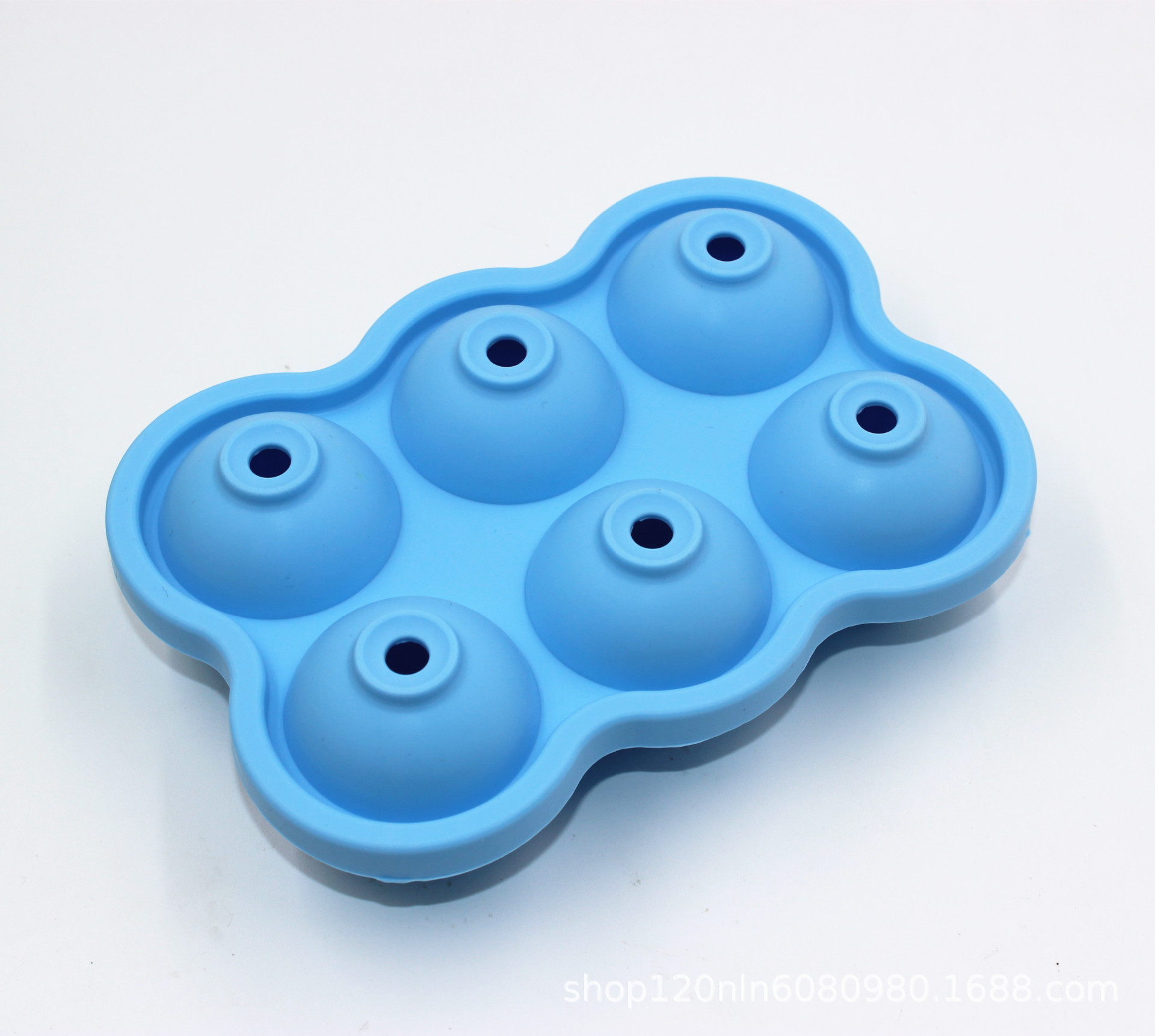 跨境爆款六连冰球模具 创意圆形冻冰块冰格硅胶6孔圆球烘焙制冰盒