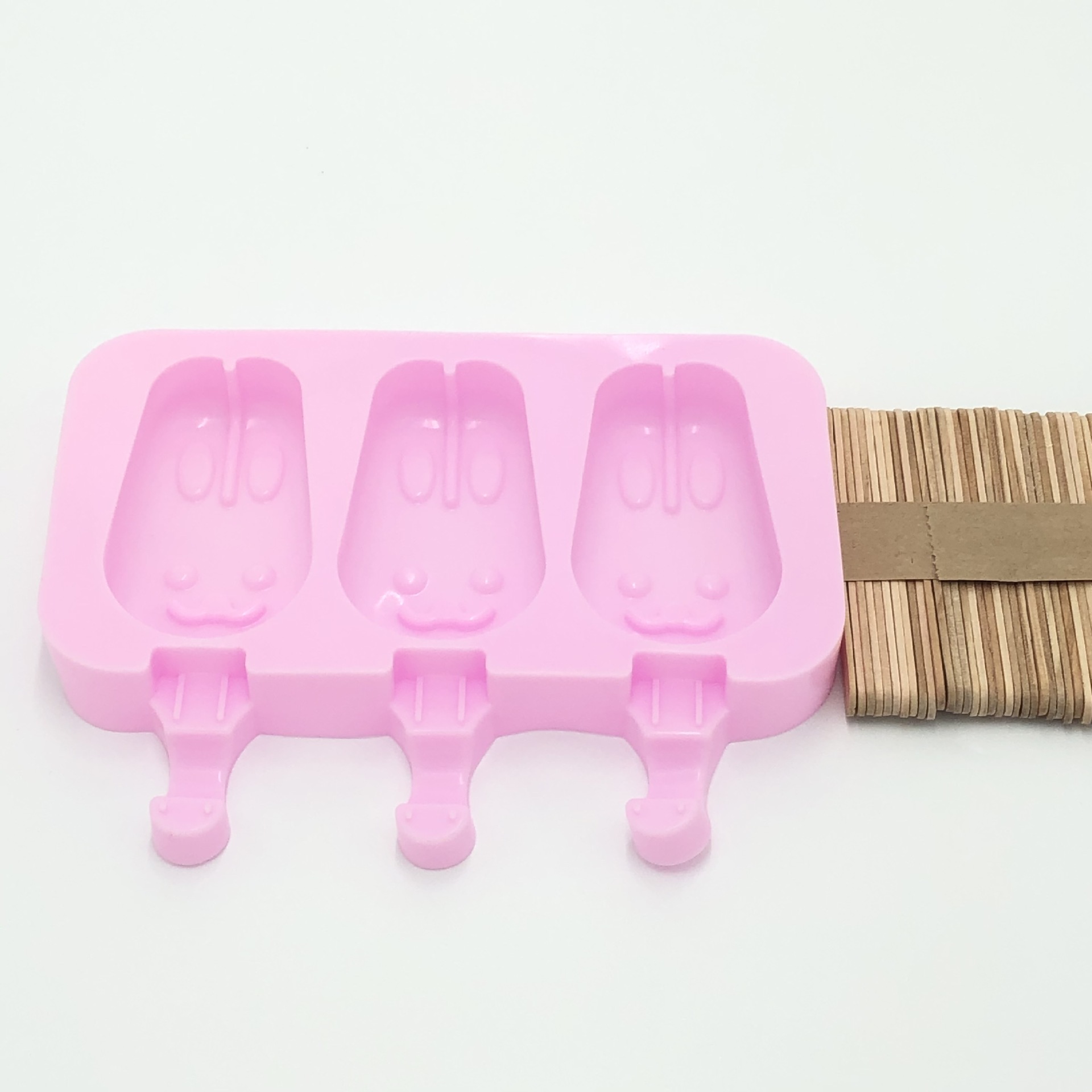 跨境硅胶冰格 兔子雪糕模具 diy雪糕模具 冰棒冰淇淋制冰器