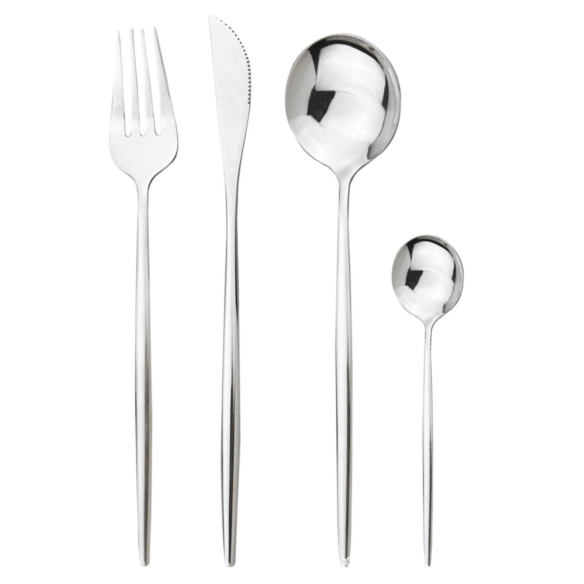 跨境不锈钢餐具16件套装 黑色礼盒刀叉勺餐具套装 亚马逊爆款餐具