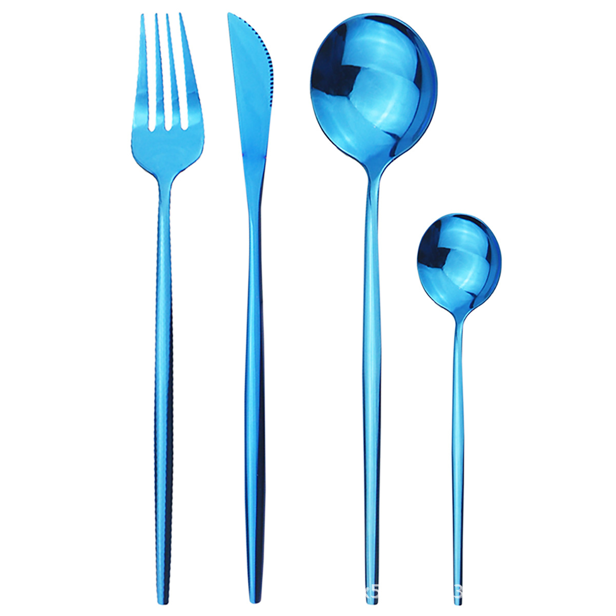 跨境不锈钢餐具16件套装 黑色礼盒刀叉勺餐具套装 亚马逊爆款餐具