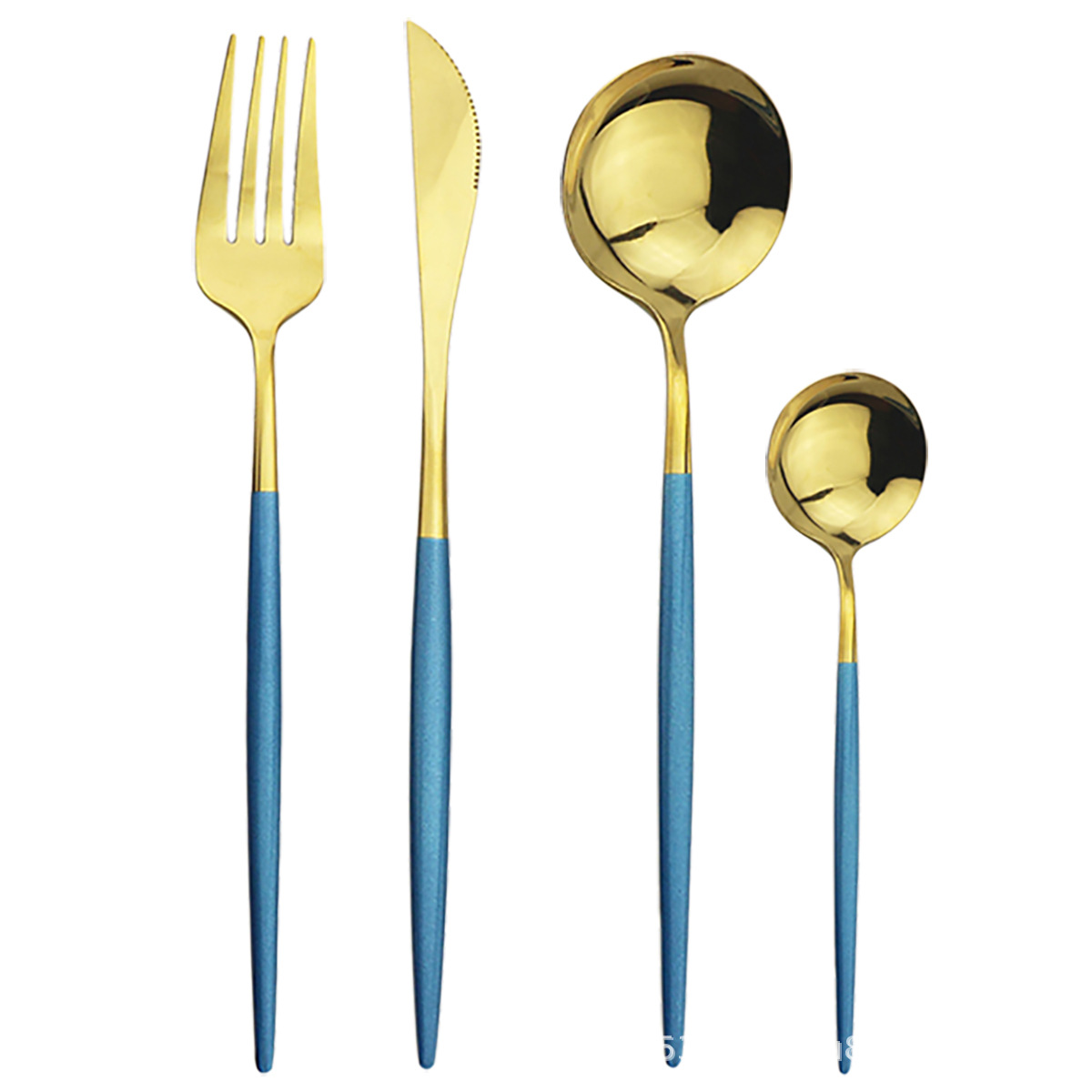 跨境不锈钢餐具16件套装 黑色礼盒刀叉勺餐具套装 亚马逊爆款餐具