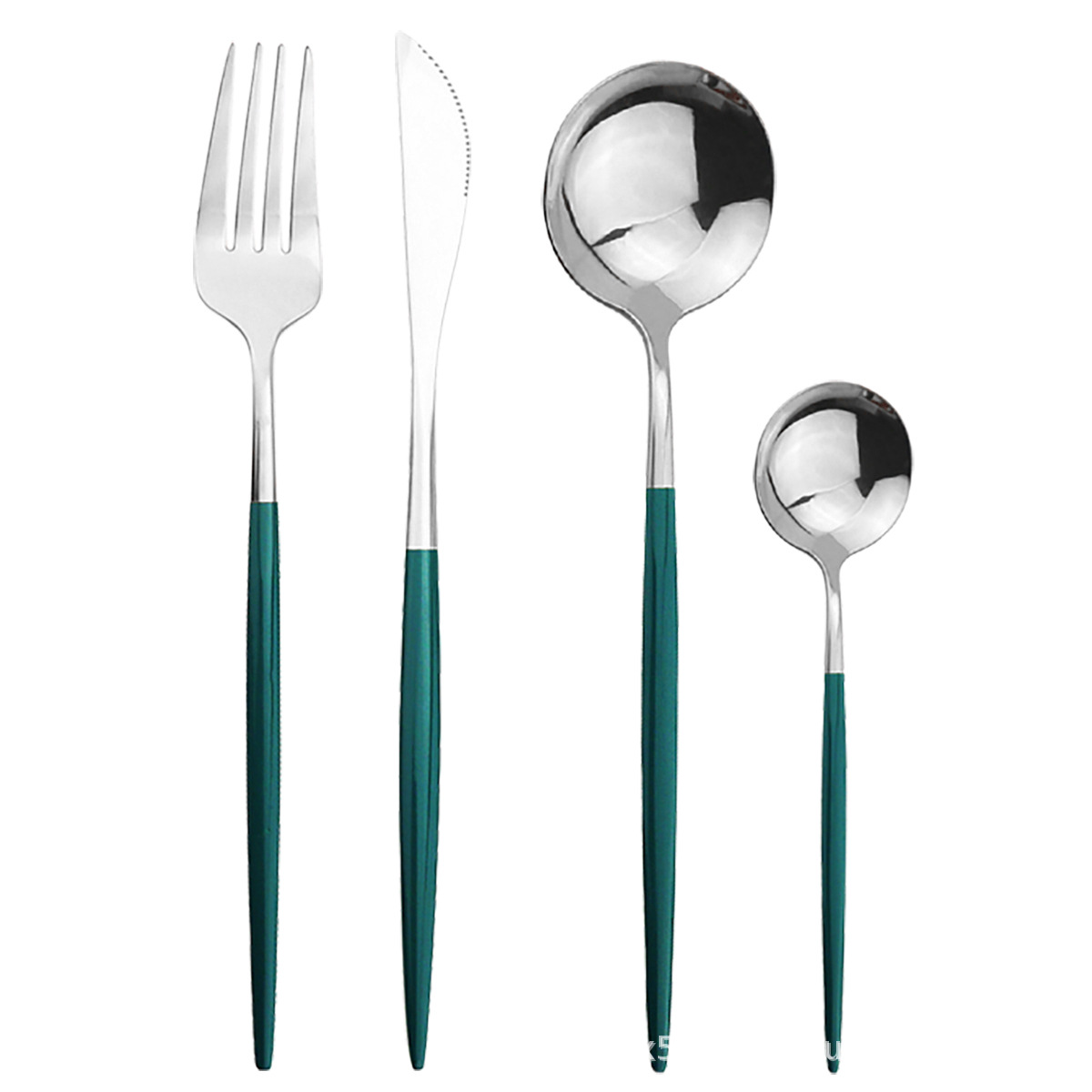 跨境不锈钢餐具16件套装 黑色礼盒刀叉勺餐具套装 亚马逊爆款餐具