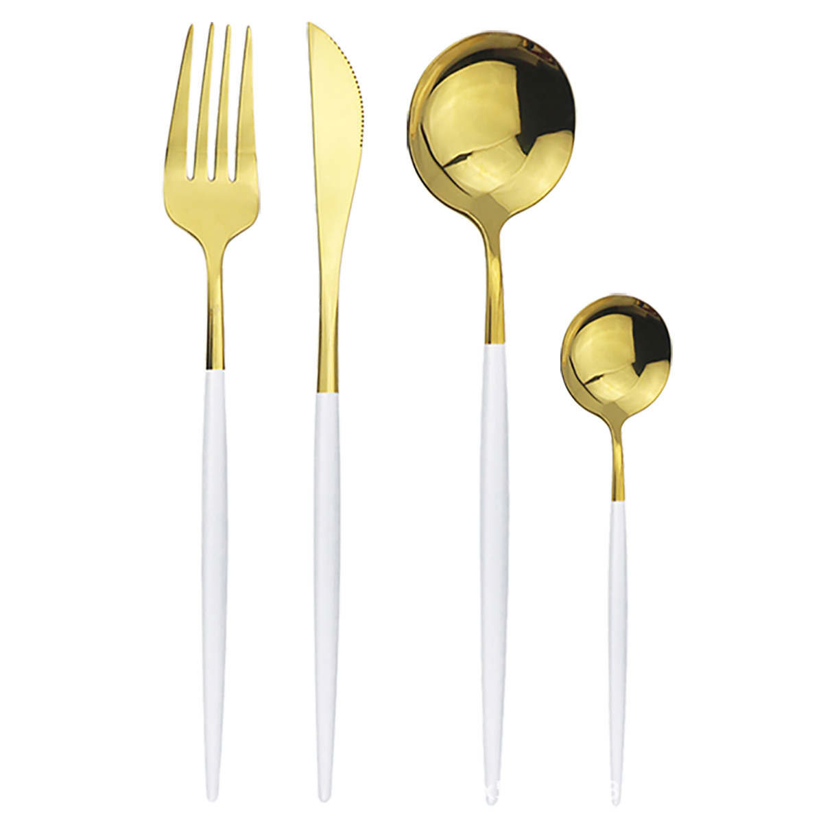 跨境不锈钢餐具16件套装 黑色礼盒刀叉勺餐具套装 亚马逊爆款餐具