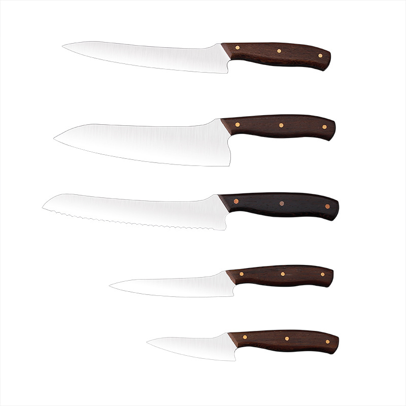 外贸跨境 爆款厨房套刀菜刀具 家用礼品不锈钢菜刀组合工具