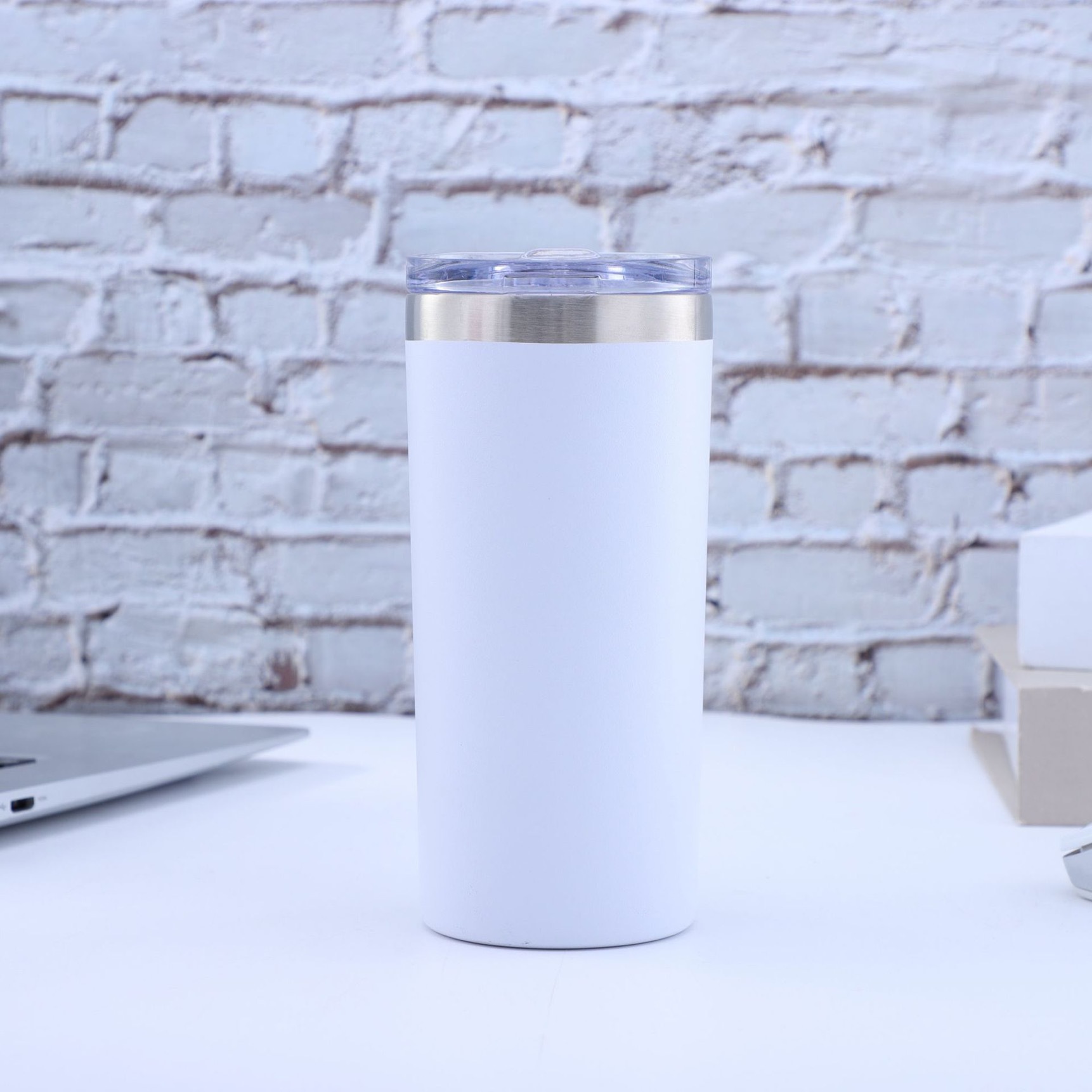 跨境爆款350ML不锈钢直身杯彩色喷塑真空保温杯子推拉盖子制作厂